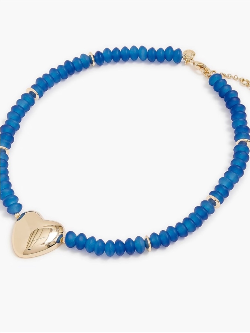 J. Crew Chunky Beaded Heart Necklace